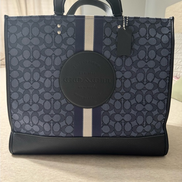 Coach Handbags - Coach Navy and Black Signature Tote